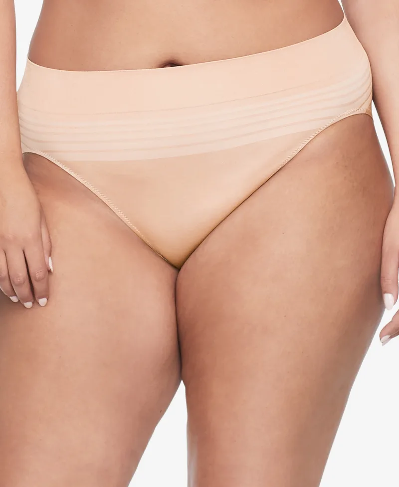 Warners No Pinching, No Problems Dig-Free Comfort Waist Smooth and Seamless Hi-Cut RT5501P - Sandshell