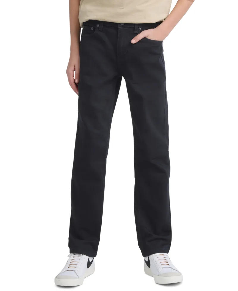 Levi's Little Boys 502 Taper Fit Stretch Performance Jeans - Black