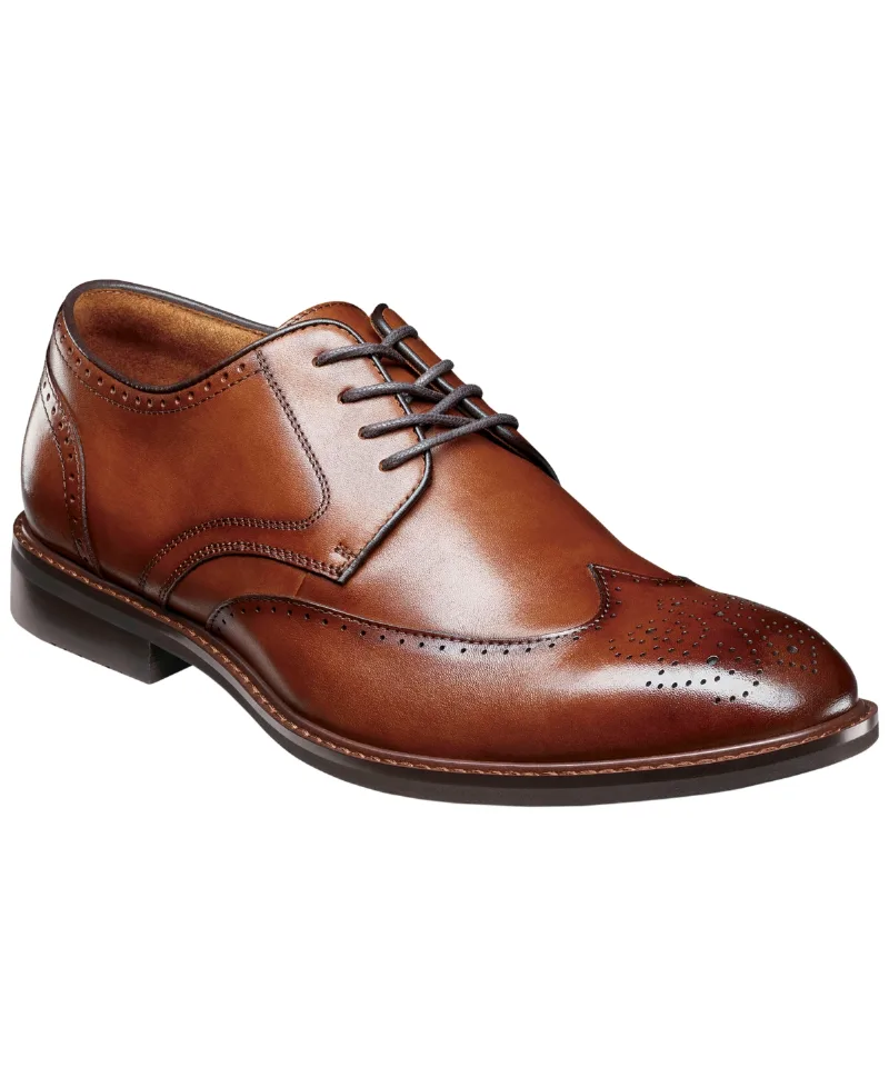 Stacy Adams Men's Bennett Wingtip Oxfords - Brandy