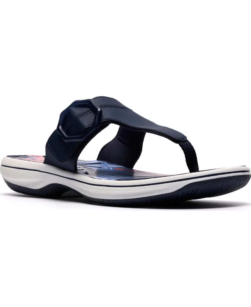 Clarks Women's Breeze Cove Flip Flop Flats - Blue