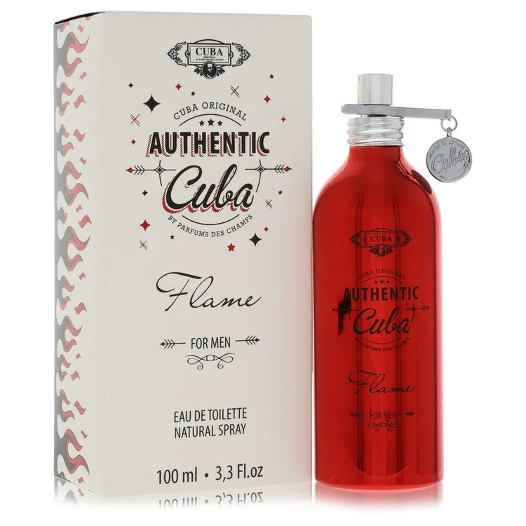 Cuba Authentic Flame Cologne by Fragluxe 3.3 oz EDT Spray for Men