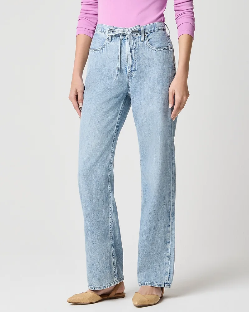 Light-feel drawstring jean