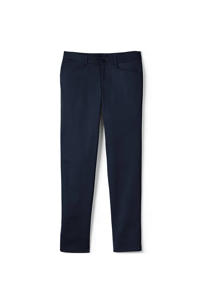 Women's Slim Fit Stretch Chino Pants - Lands' End - Blue - 0