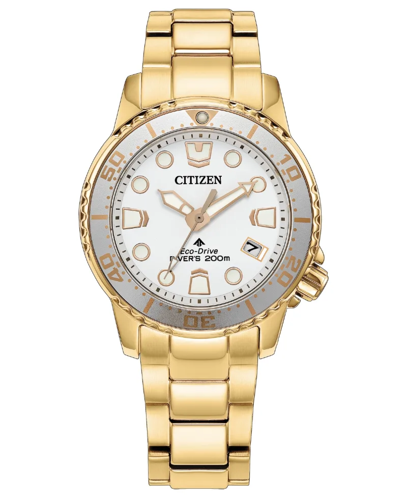 Citizen Women's Promaster Sea Dive Light Gold-Tone Stainless Steel Bracelet Watch 36.5mm - Light Gold