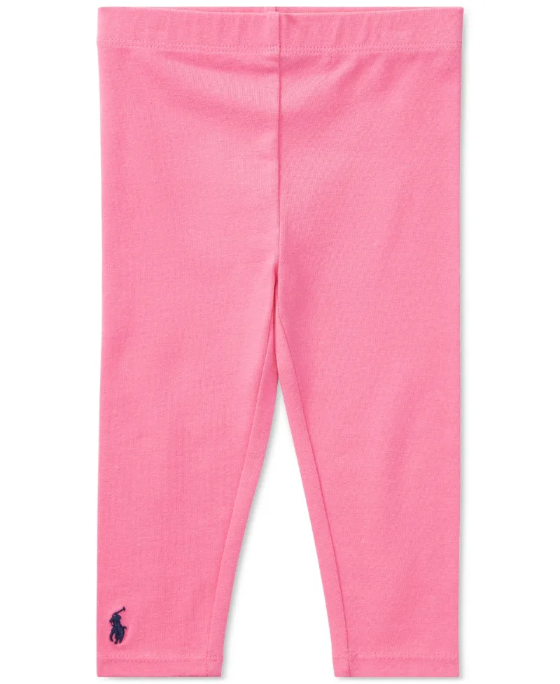 Polo Ralph Lauren Baby Girls Stretch Cotton Leggings - Baja Pink