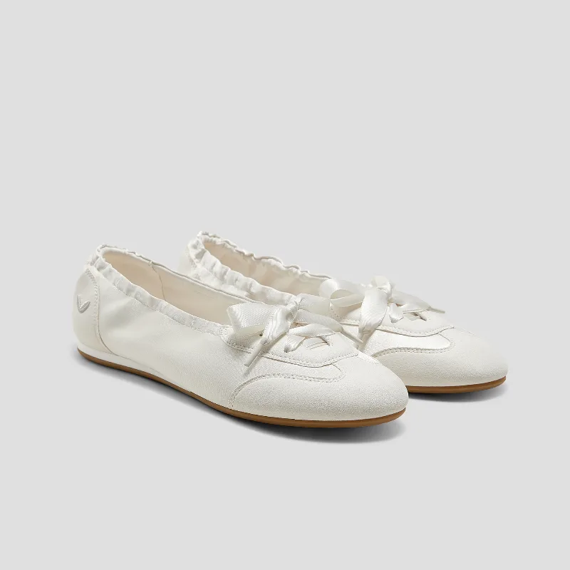 VIVAIA Round-Toe Satin Sneakerina (Yanka)|LIGHT GOLD|US 10