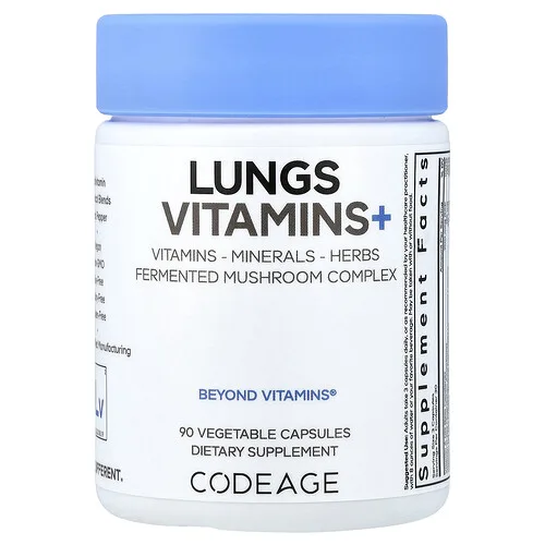 Codeage, Lungs Vitamins+, 90 Vegetable Capsules