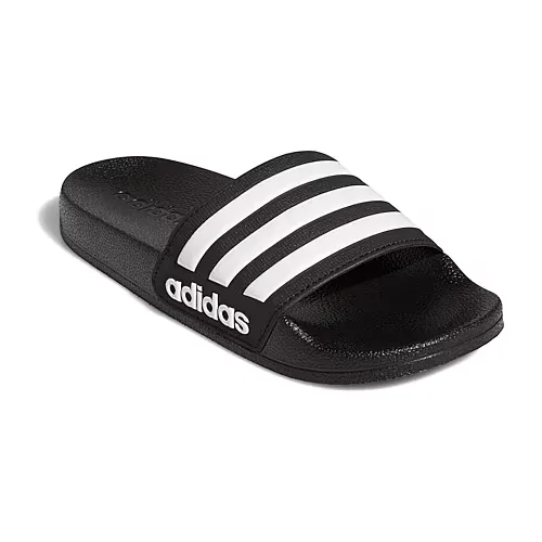 adidas Little & Big Kid Unisex Adilette Shower Slide Sandals, 2 Medium, Black