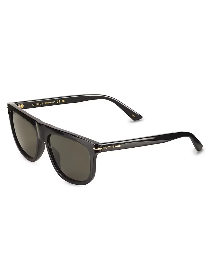 Gucci Men's GG1726S 56MM Round Sunglasses - Black