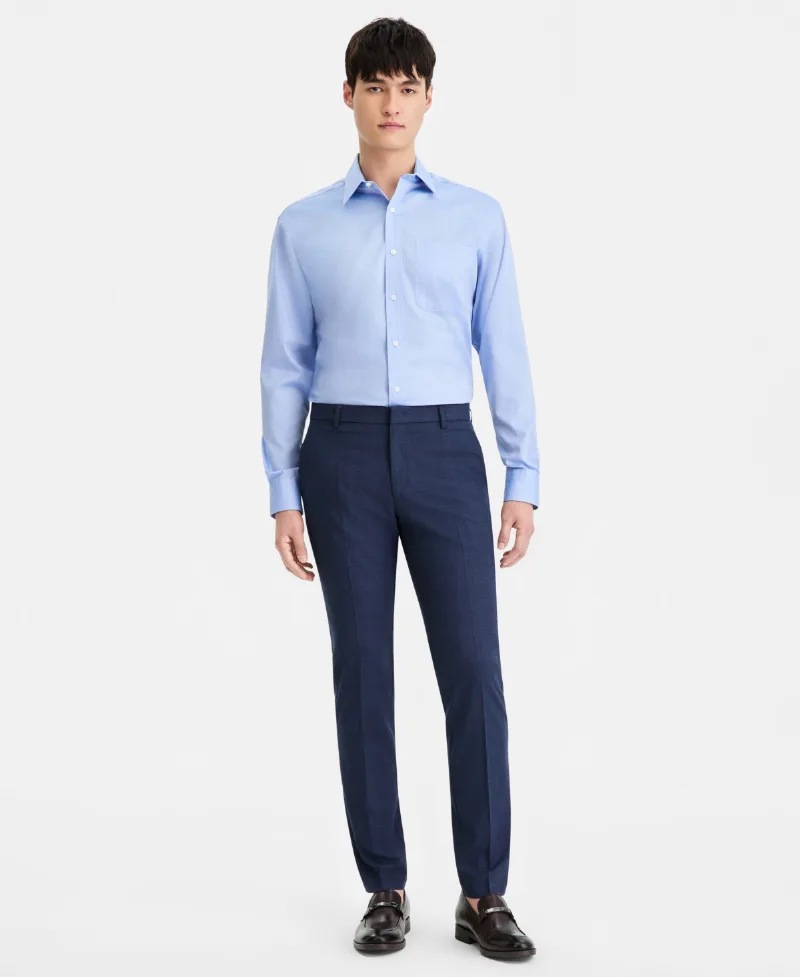 Tommy Hilfiger Men's Modern-Fit Dress Pant - Navy Plaid