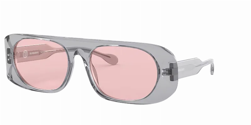 BURBERRY Woman Sunglasses BE4322  -  Frame color: Transparent Grey, Lens color: Pink
