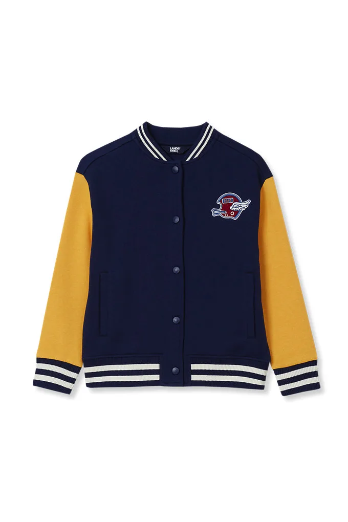 Boys Varsity Jacket - Lands' End - Blue - L