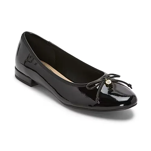 Liz Claiborne Chelsey Womens Round Closed Toe Ballet Flats, 9 1/2 Medium, Black