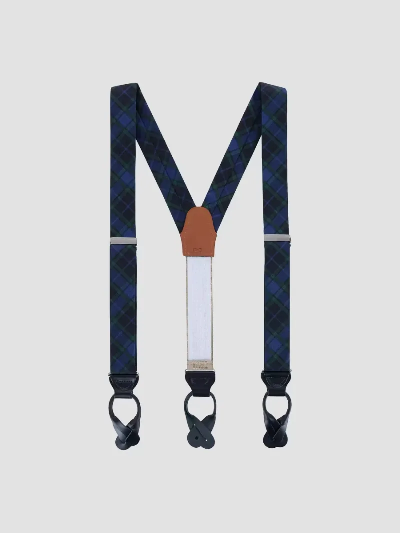 Men Holiday Ives Brace Suspenders - Green
