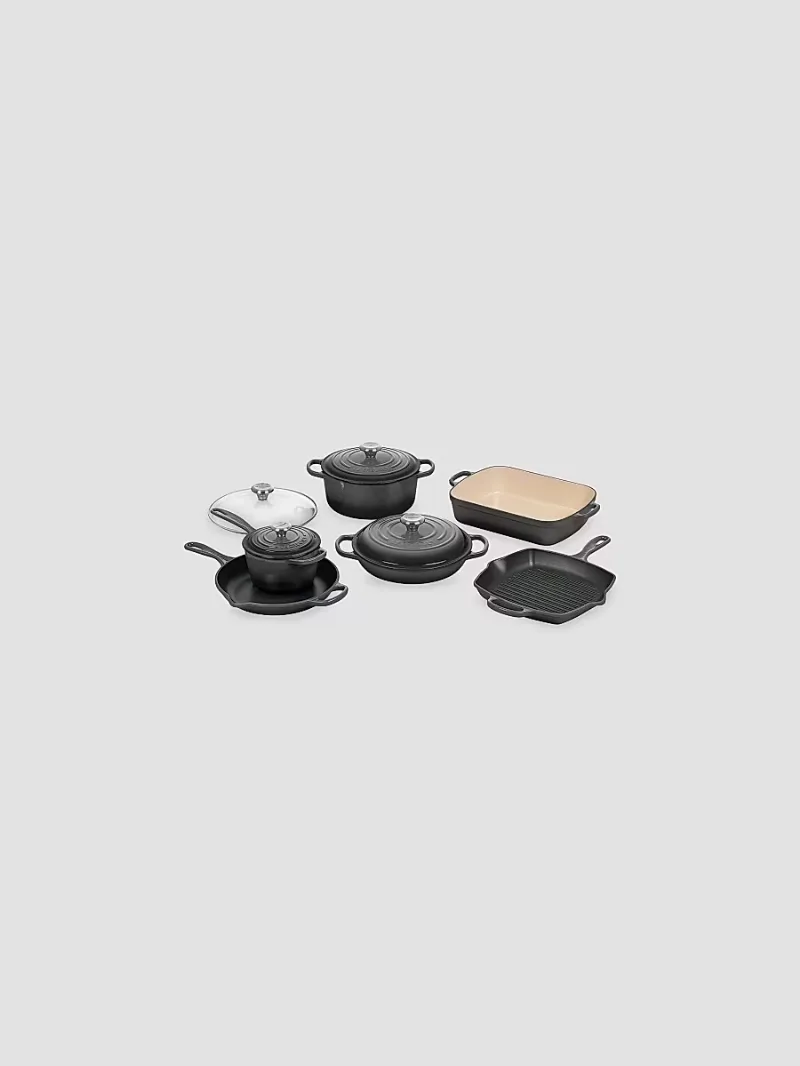 Le Creuset Signature Cast Iron 10-Piece Set - Flame