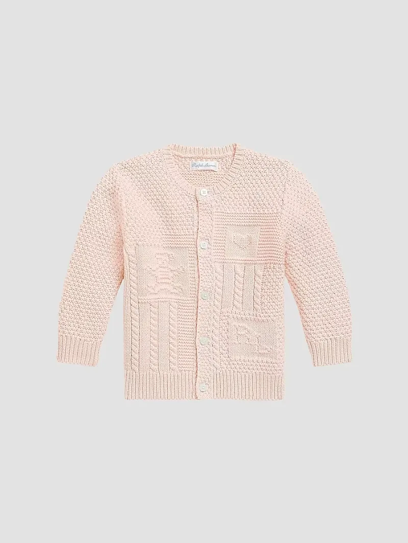 Polo Ralph Lauren Boy's Baby Boy's Cotton Cardigan - Delicate Pink - Size 18 Months