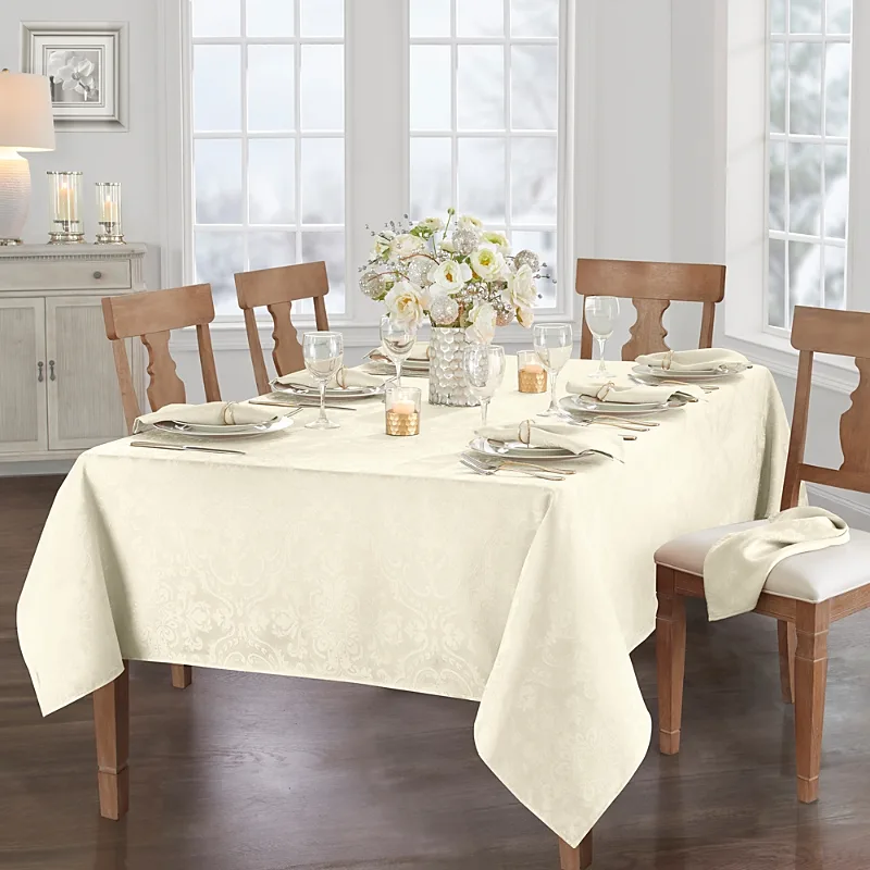 Elrene Caiden Elegance Damask Oblong Tablecloth, 60 x 120
