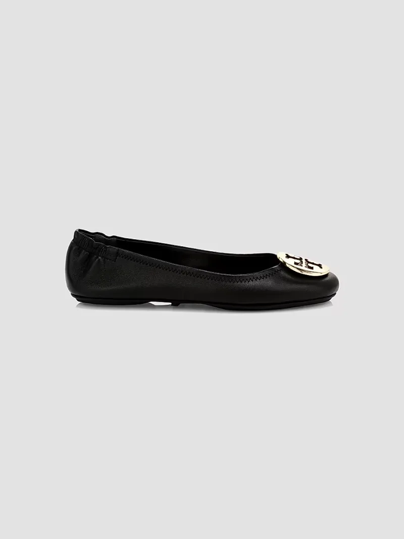 Tory Burch Women's Claire Ballet Flats - Perfect Black - Size 5