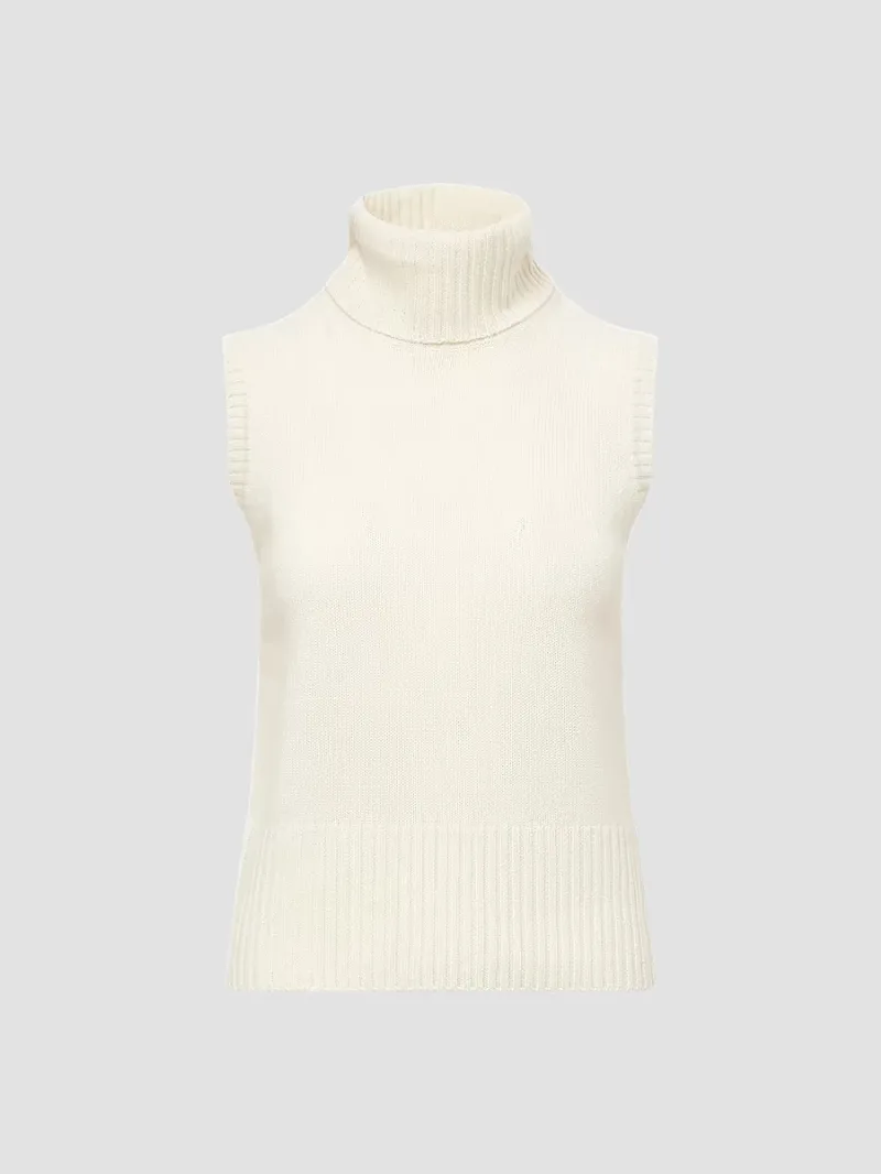 Veronica Beard Women's Mazzy Cashmere Shell - Ivory - Size Large