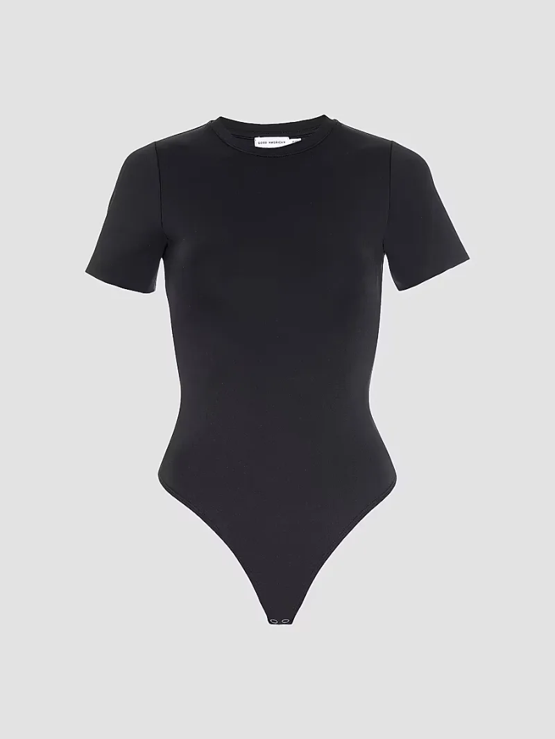 Good American Women's Sculpting Tee Bodysuit - Black - Size Large