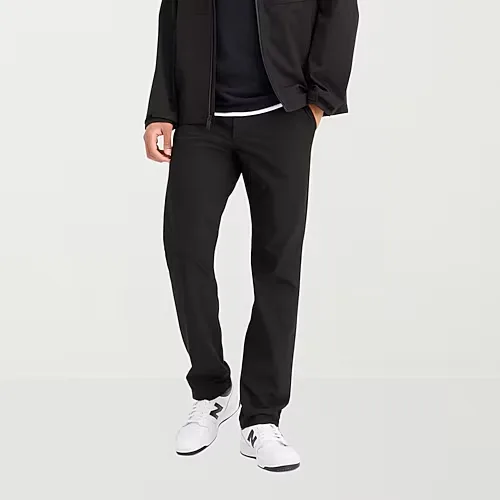 Dockers Go Airweave Mens Slim Fit Flat Front Pant, 36 30, Black