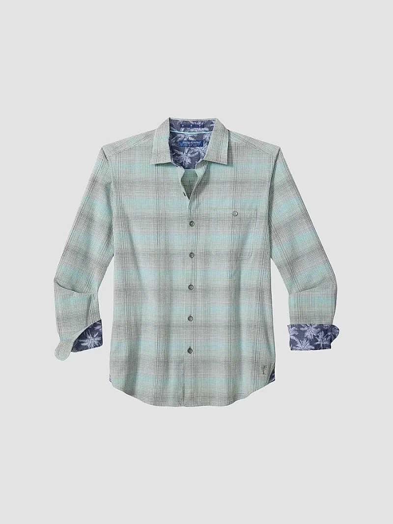 Tommy Bahama Men's Coastline Cord Shoreline Vines Cotton Shirt - Baby Fern - Size Small