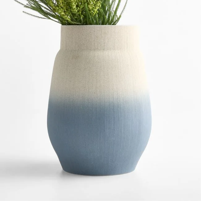 Harbour Large Blue Ombre Porcelain 13" Vase