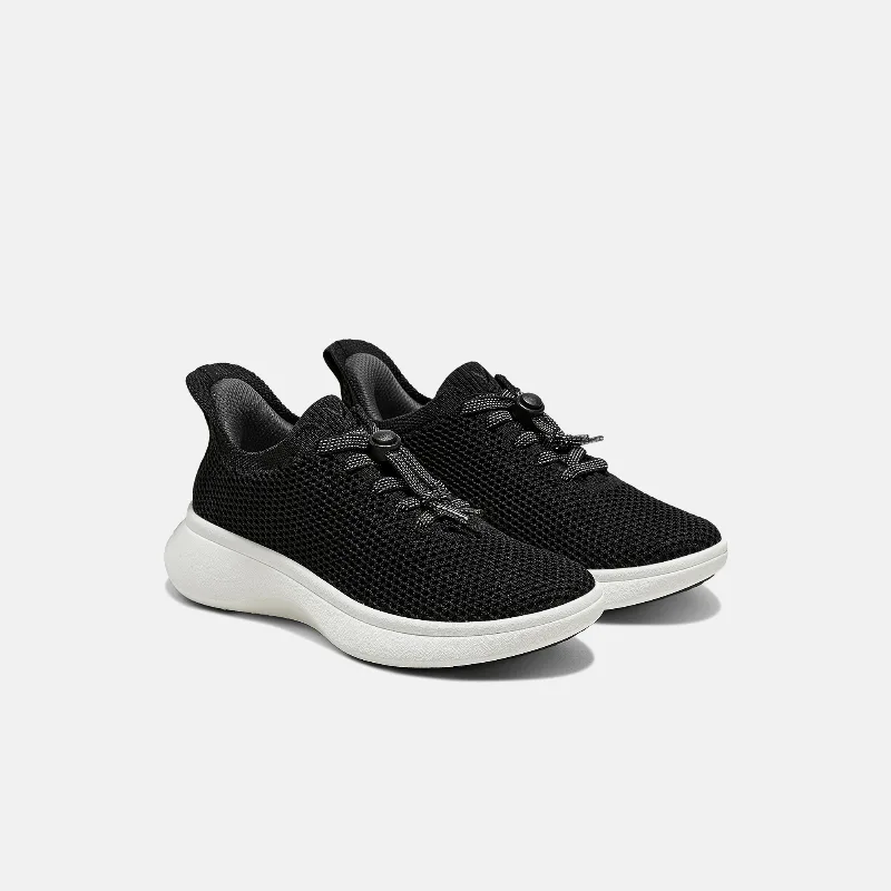 VIVAIA Kids' Sneaker Sliders (Urban Jr) - Mesh|BLACK WHITE|3Y