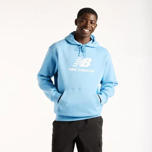 New Balance Men's Sport Essentials Fleece Logo Hoodie - Blue (Size 2XL)